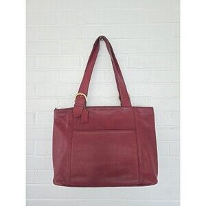 COACH Vintagr 4155 Soho Leather Large Zip Tote/Shoulder Bag 90's Red Color USA